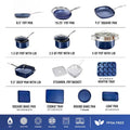 Classic Blue 20-Piece Aluminum Ultra Durable Non Stick Diamond Infused Cookware and Bakeware Set